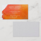 ヨガの先生のヨガのインストラクターの治療の黙想 名刺 (正面/裏面)