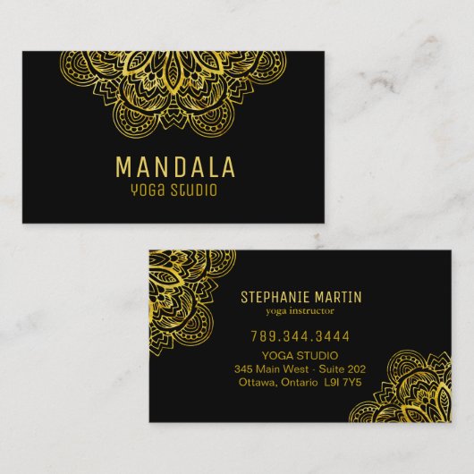 ヨガの先生の名刺 名刺 (正面/裏面)