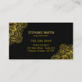 ヨガの先生の名刺 名刺 (裏面)