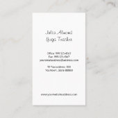 ヨガの先生の名刺 名刺 (裏面)