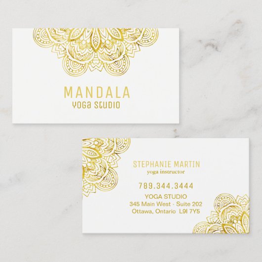 ヨガの先生の名刺 名刺 (正面/裏面)