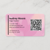 ヨガの先生テンプレート QRコード 名刺 (正面)