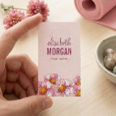 ヨガの先生 - ピンクのブティックの花 名刺