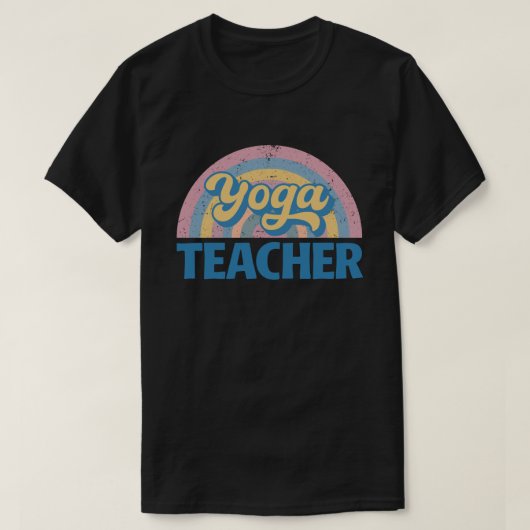 ヨガの先生 - ヴィンテージサンセット Tシャツ (デザイン正面)