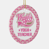 ヨガの先生(世界のベスト)のかわいいオーナメント セラミックオーナメント (右)