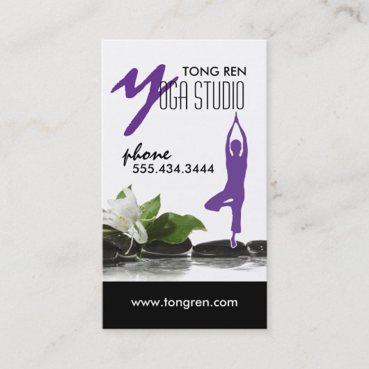 ヨガの名刺のテンプレート 名刺 (正面)