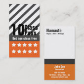 ヨガの名刺10のクラスのパスのテンプレート ロイヤリティカード (正面/裏面)
