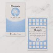 ヨガの名刺10のクラスのパスのテンプレート ロイヤリティカード (正面/裏面)