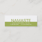 ヨガの名刺10のクラスのパス ロイヤリティカード (裏面)