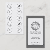 ヨガの名刺10のクラスのパス ロイヤリティカード (正面/裏面)