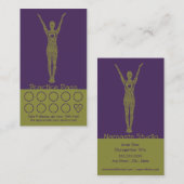 ヨガの名刺10のクラスのパス ロイヤリティカード (正面/裏面)