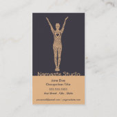 ヨガの名刺10のクラスのパス ロイヤリティカード (裏面)