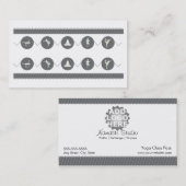 ヨガの名刺10のクラスのパス ロイヤリティカード (正面/裏面)