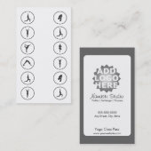 ヨガの名刺12のクラスのパス ロイヤリティカード (正面/裏面)