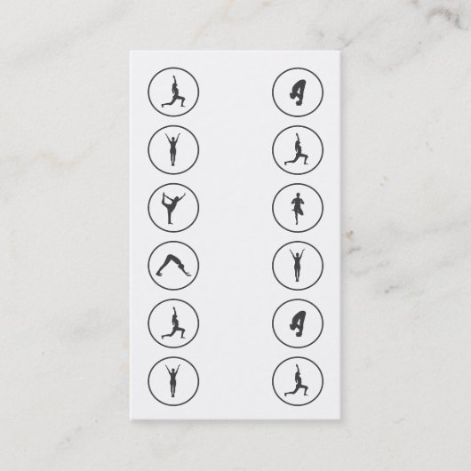 ヨガの名刺12のクラスのパス ロイヤリティカード (正面)