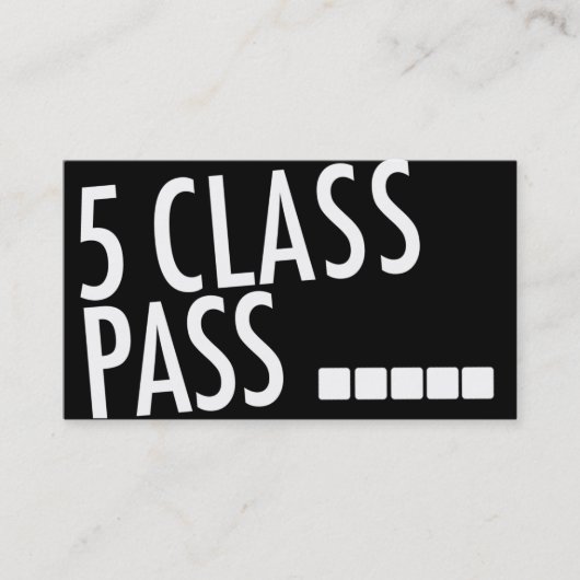 ヨガの名刺5のクラスのパス ロイヤリティカード (正面)