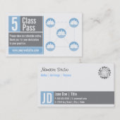 ヨガの名刺5のクラスのパス ロイヤリティカード (正面/裏面)