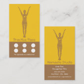 ヨガの名刺6のクラスのパス ロイヤリティカード (正面/裏面)