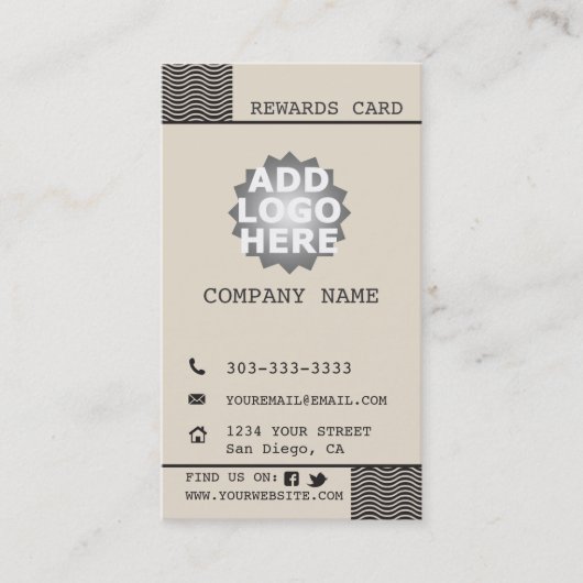 ヨガの名刺9のクラスのパス ロイヤリティカード (正面)