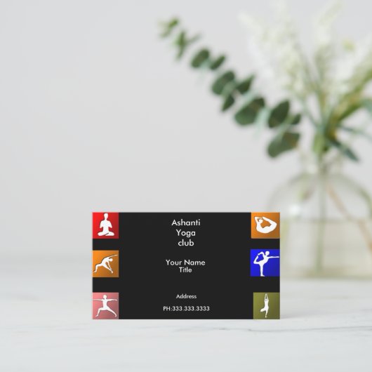 ヨガの名刺 予約カード (スタンド正面)