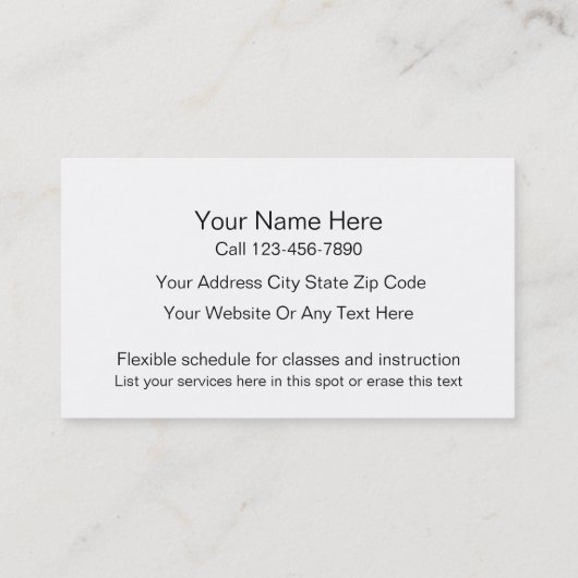 ヨガの名刺 名刺 (裏面)