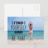 ヨガの名言 オリジナルのヨガ写真を使用 ポストカード (正面/裏面)