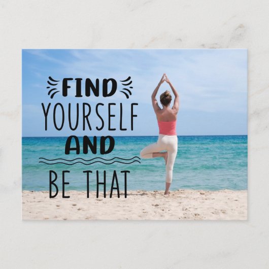 ヨガの名言 オリジナルのヨガ写真を使用 ポストカード (正面)