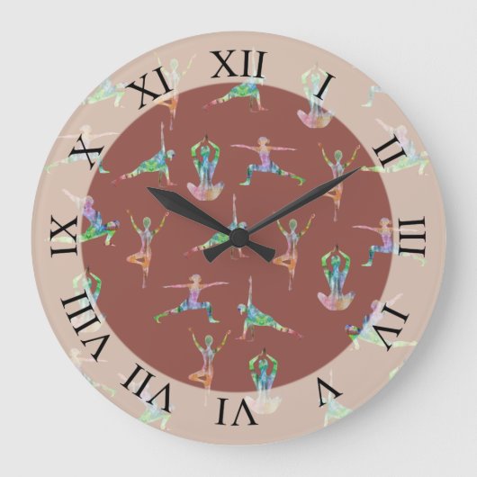 ヨガの喜び ラージ壁時計 (正面)
