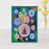 ヨガの夢を見ること カード (黄色い花)