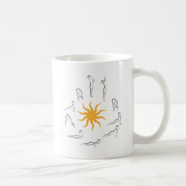 ヨガの太陽の挨拶 コーヒーマグカップ