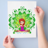 ヨガの女の子のチラシ チラシ (手)