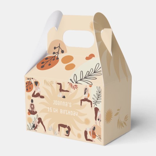 ヨガの女の子の誕生日 フェイバーボックス (裏面サイド)