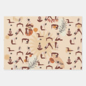 ヨガの女の子の誕生日 ラッピングペーパーシート (正面2)