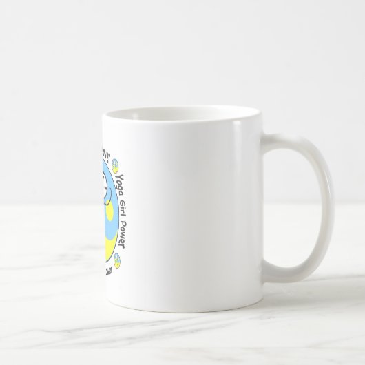 ヨガの女の子力のロゴ コーヒーマグカップ (右)