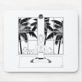 ヨガの女の子 マウスパッド