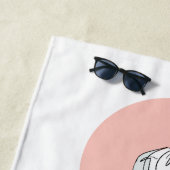 ヨガの女性の名前をカスタムするのビーチタオル ビーチタオル (インサイチュ)