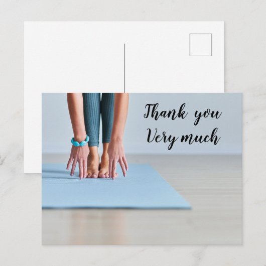 ヨガの女性 ポストカード (正面/裏面)