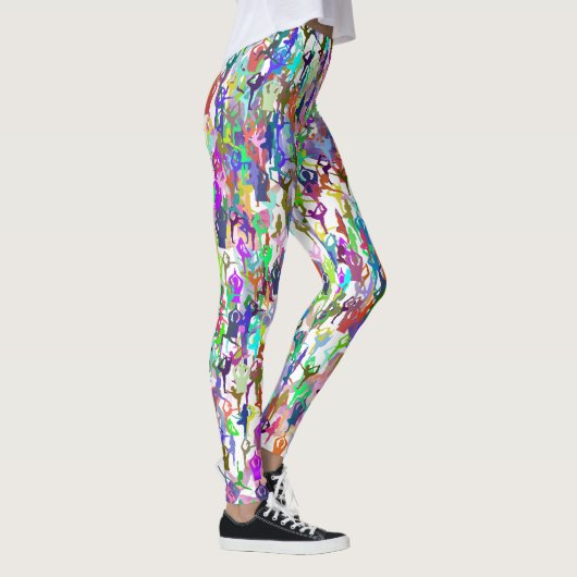 ヨガの姿勢のデザインのレギンス レギンス (右)