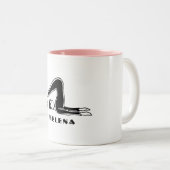 ヨガの姿勢の彼女のためのパーソナライズなギフトのマグ ツートーンマグカップ (正面右)