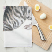 ヨガの子ネコ キッチンタオル (四つ折り)