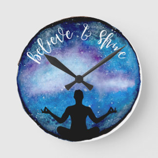 ヨガの宇宙 ラウンド壁時計