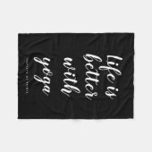 ヨガの小さなフリースブランケットで生活が良い フリースブランケット (正面(横))