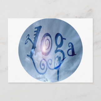 ヨガの屋外雲 ポストカード