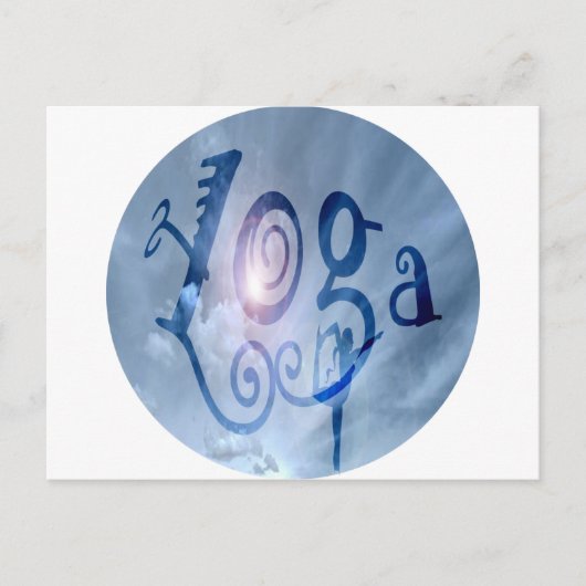 ヨガの屋外雲 ポストカード (正面)