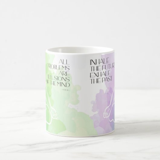 ヨガの引用文のマグ、ヨガ日のギフトのマグ コーヒーマグカップ (中央)