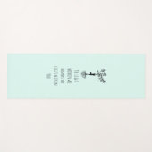 ヨガの引用文のミント ヨガマット (正面(横))