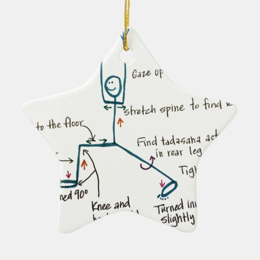 ヨガの戦士1 セラミックオーナメント (正面)