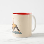 ヨガの日にコーヒーマグ ツートーンマグカップ (正面右)