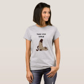 ヨガの時間!猫好きTシャツ、ユーモラスな動物 Tシャツ (正面フル)