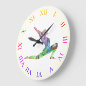 ヨガの時 ラージ壁時計 (傾斜)